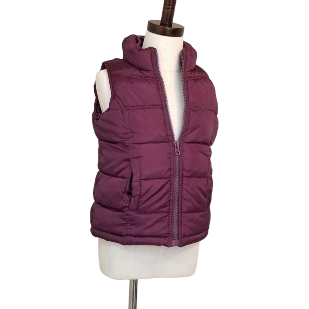 ✨️ Old Navy Girls Plum Purple Puffer Vest – XS (5)